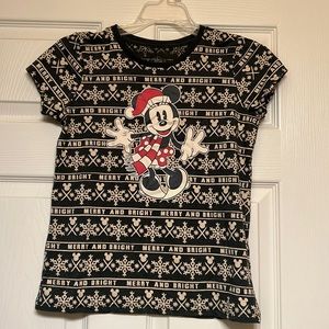 Kids XL Disney Christmas Minnie Mouse T Shirt